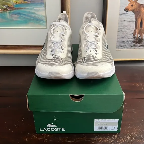 Lacost Run Spin Ultra white on white Size 11