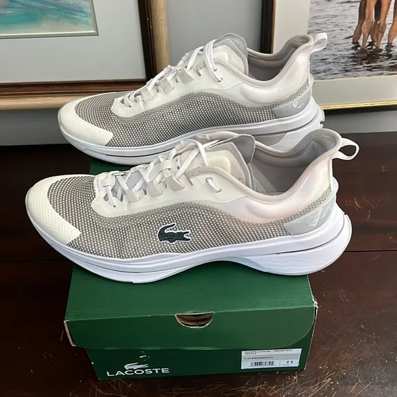 Lacost Run Spin Ultra white on white Size 11