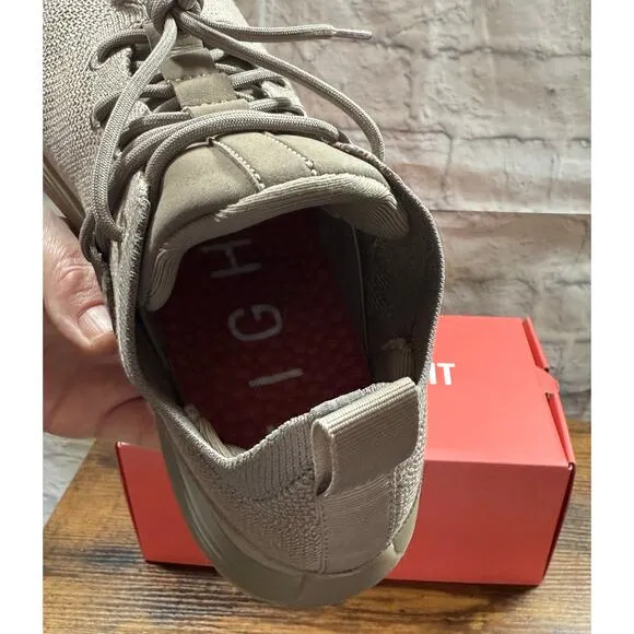 Lane-Eight Sz 7.5 Mens Taupe/Grey Soft Mesh Comfort Trainer Sneaker NWT