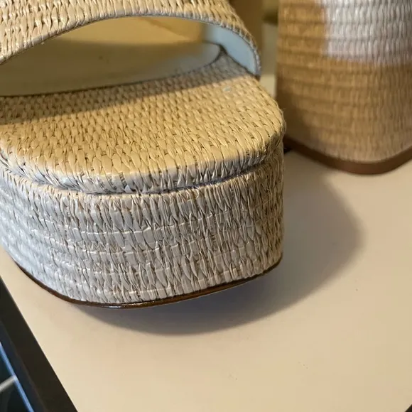 Larroude Dolly Mule in Natural Raffia
