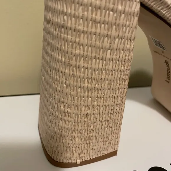 Larroude Dolly Mule in Natural Raffia