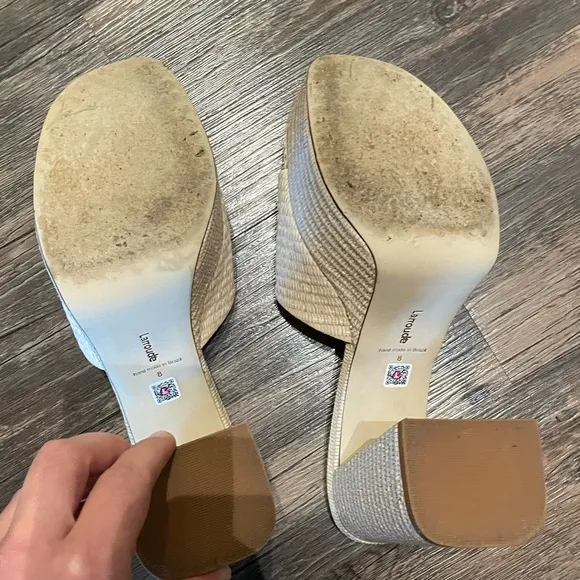 Larroude Dolly Mule in Natural Raffia