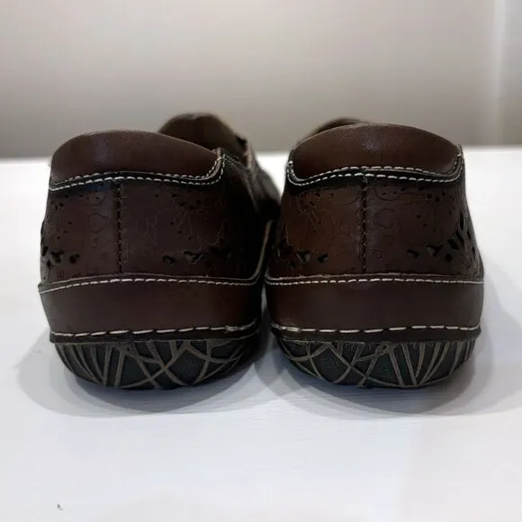 L’Artiste by Spring Step Women's Libora Brown Leather Slip‎ On Shoes US Size 7