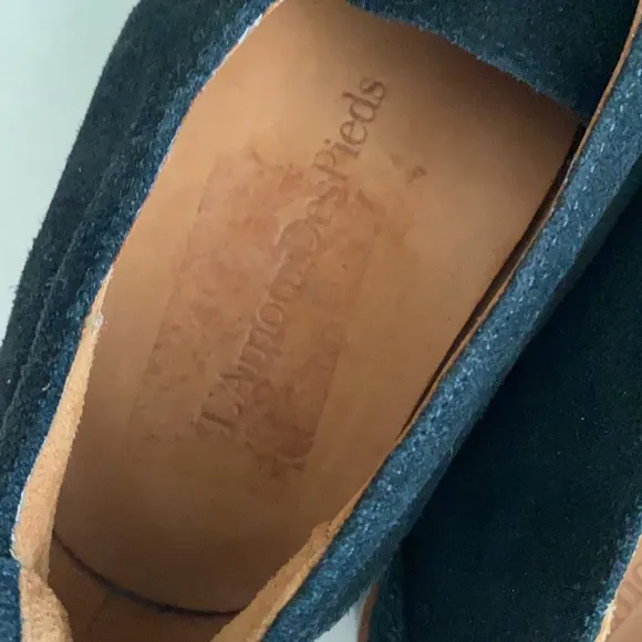 {LDP} L'Amour Des Pieds | Ximena Suede Leather Lace Up Oxford Loafers Black (9M)