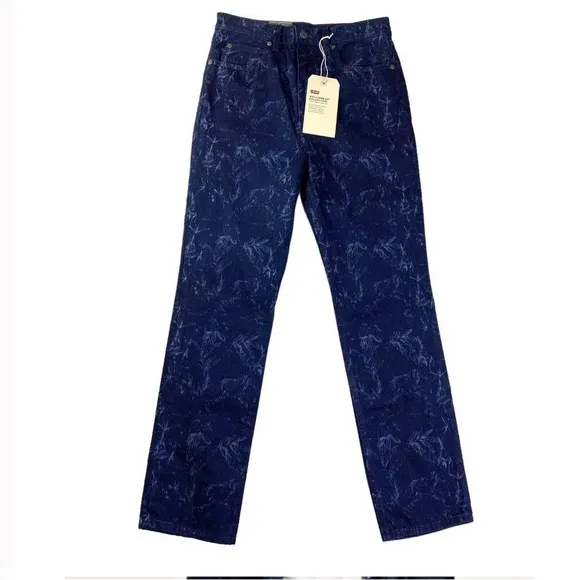 LEVIS 70's high waist straight hemp jeans denim blue print 28x29