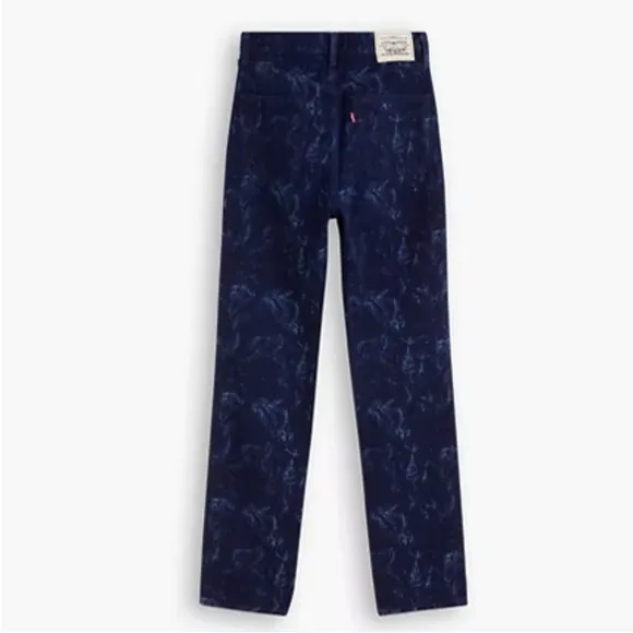LEVIS 70's high waist straight hemp jeans denim blue print 28x29