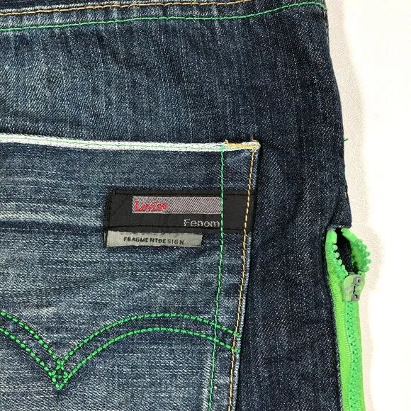 Levis Fenom Fragment Designs Paint Splatter Jeans Pants Size 32x29 Blue B34