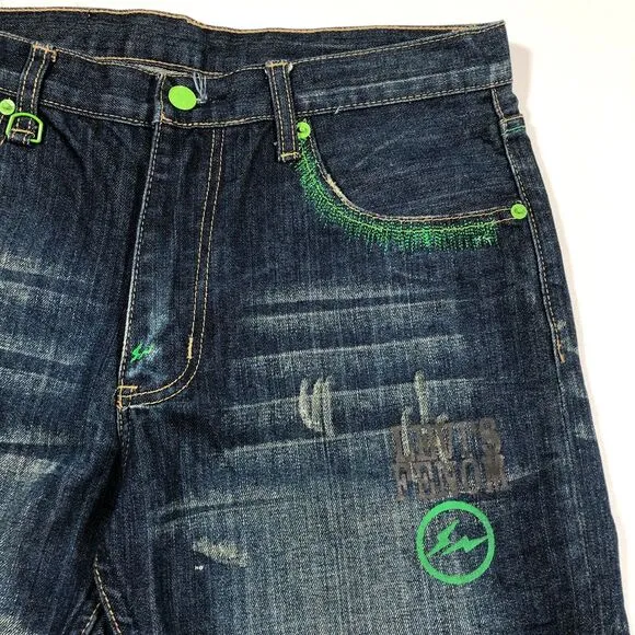 Levis Fenom Fragment Designs Paint Splatter Jeans Pants Size 32x29 Blue B34