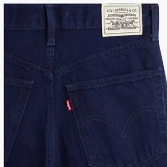 LEVI’S premium high loose 90’s jeans dark blue denim baggy leg 26”