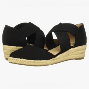 Life Stride Shoes Women- Keaton Wedge Loafer Size 8.5 Black Authentic NEW IN BOX