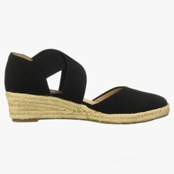 Life Stride Shoes Women- Keaton Wedge Loafer Size 8.5 Black Authentic NEW IN BOX
