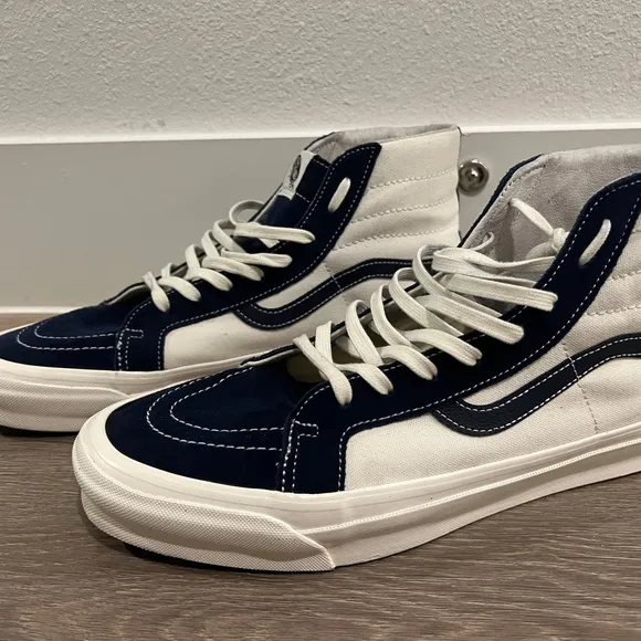Limited Edition - Vans Men's Navy/White High-Top Sneakers - Fresh &amp; Easy Collab