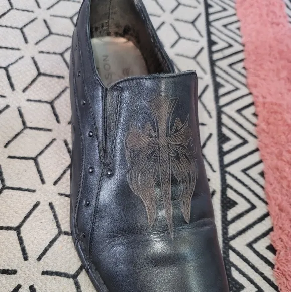 LOUNGE by MARK NASON ENCLAVE LOAFER w CELTIC CROSS LEATHER SZ 9.5