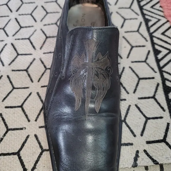 LOUNGE by MARK NASON ENCLAVE LOAFER w CELTIC CROSS LEATHER SZ 9.5