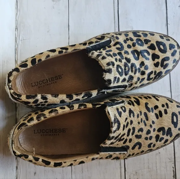 Lucchese Leopard Print Shoes Size 7