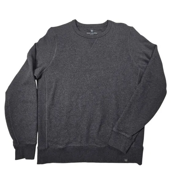 Mack Weldon Mens Sweater Pullover Scoop Neck Long Sleeve Gray Medium M