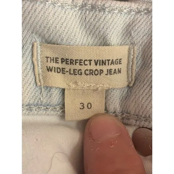 MADEWELL Women’s The Perfect Vintage Wide Leg Crop Jeans / Size: 30