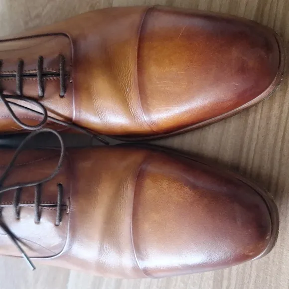 Magnanni Brown Segovia Cap Toe Lace Up Leather Oxfords Sleek Design Shoes 11