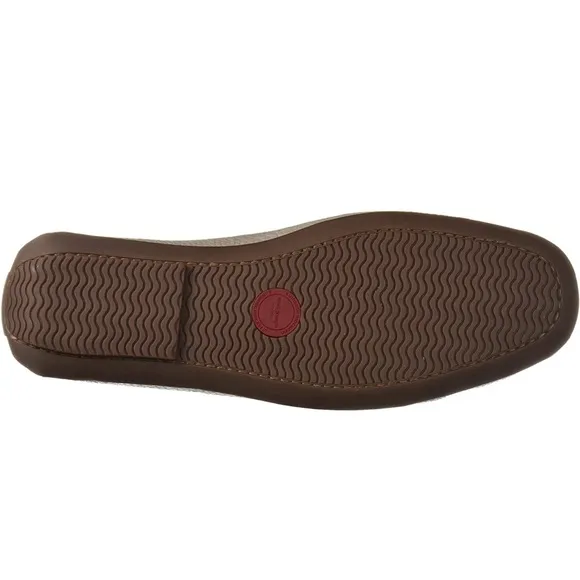 Marc Joseph Gray Leather Slip-On Loafers with Moccasin Stitching