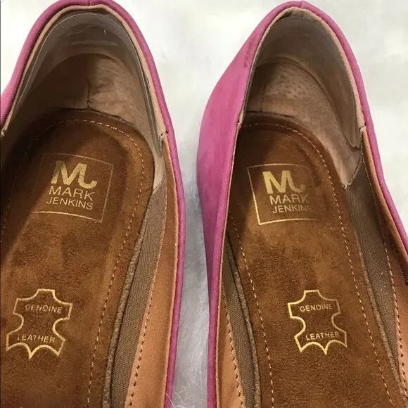 Mark Jenkins Pink Fuchsia Suede Boost Flat Shoes Size 39 Very Good Condition
