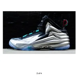 Men Metallic Silver Chuck Posite Charles Barkley Basketball Shoes 12