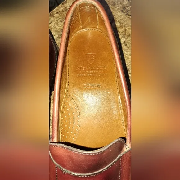 Men's Allen Edmonds SCHREIER 11.5 Burgundy Tassel Loafers Hand MADE IN USA