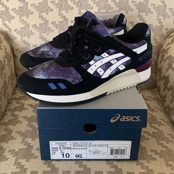 Mens Asics Gel Lyte 3 Galaxy shoes size 10 with box