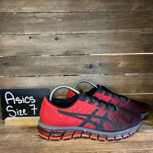 Mens Asics‎ Gel Quantum 180 Red Black Athletic Running Shoes Sneakers Size 7 M