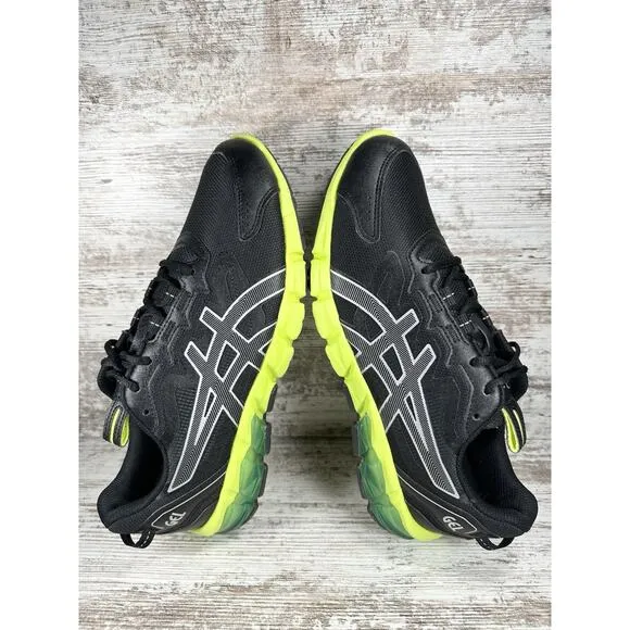 Men's ASICS Gel-Quantum 90 3 Black/Green Running Shoes Sz 9.5 Athletic Gym