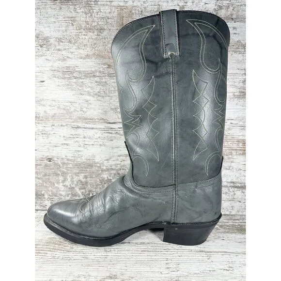 Men's Dingo Gray Leather Western Cowboy Boots Sz 10.5 Extra Wide