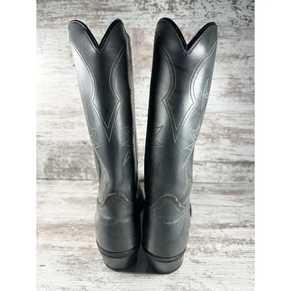 Men's Dingo Gray Leather Western Cowboy Boots Sz 10.5 Extra Wide