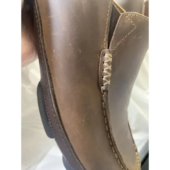 Men's Olukai   Moloa Brown Leather Slip-On Comfort Shoes-Size 11.5M-Very Nice