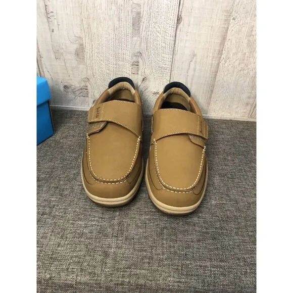Mens Ped Lite Brown Tan Leather Oliver Strap Shoes Size 11 Wide