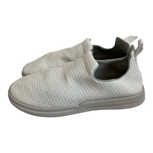 Mens Shoes LUSSO CLOUD Jet Matte White Nomad Waffle Shoes Slip on Shoes