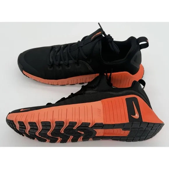 Men's Size 12.5- Nike Free Metcon 6 Black Hyper Crimson Running Shoes FJ7127-004