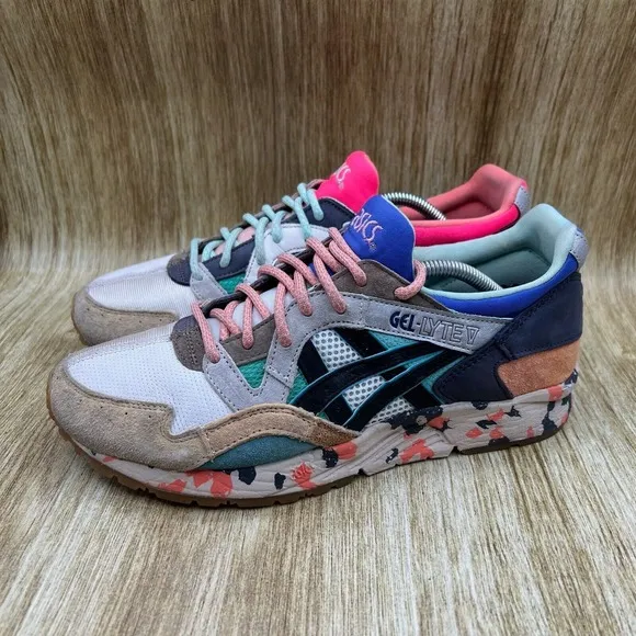 Men's Size 7.5 - ASICS Gel Lyte 5 'RE:MATERIAL - Pink Aqua' Shoes 1201A871