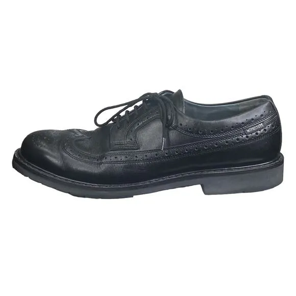 Mephisto Mens Matthew Smooth Black Leather Wing Tip Oxford Size US 10