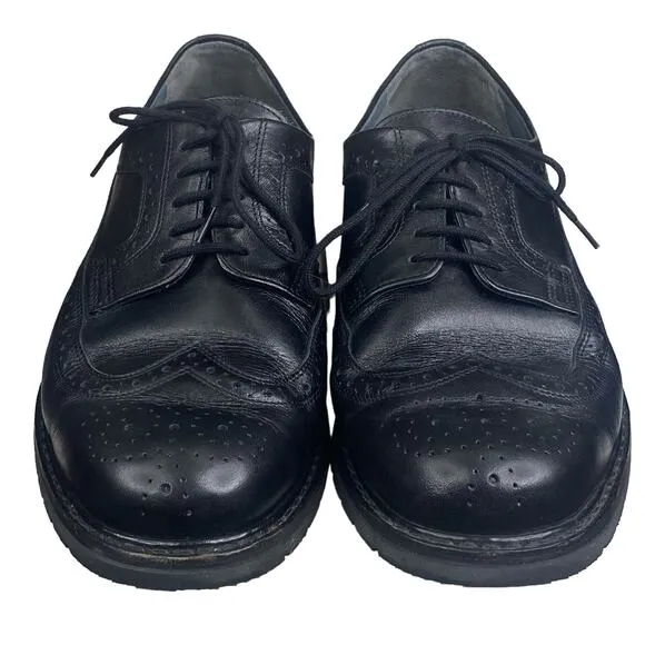Mephisto Mens Matthew Smooth Black Leather Wing Tip Oxford Size US 10