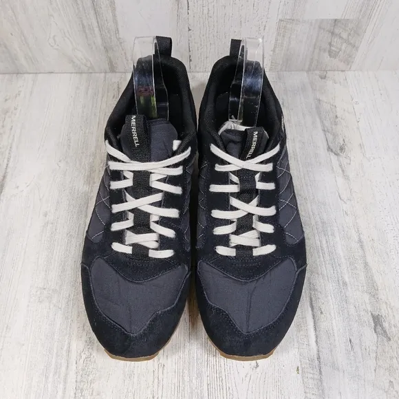 Merrell Alpine Suede Mesh Lace-Up Trail Sneakers Black Gray Low Top Shoes #1050