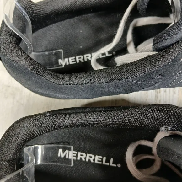 Merrell Alpine Suede Mesh Lace-Up Trail Sneakers Black Gray Low Top Shoes #1050