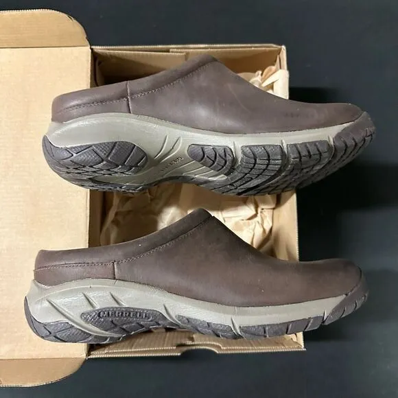 Merrell Encore Nova 4 Espresso Brown Leather Slip On Shoes 7.5 Wide