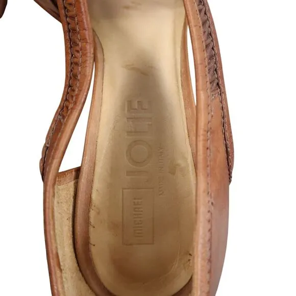 Michael Jolie Shoes Women 39 Pumps Platform Leather Fashion Criss Cross Peep Toe