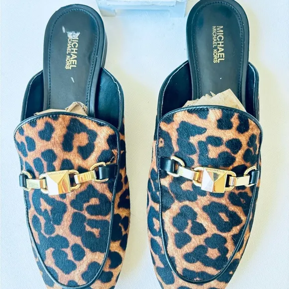 Michael Kors charlton leopard calf hair MULE
