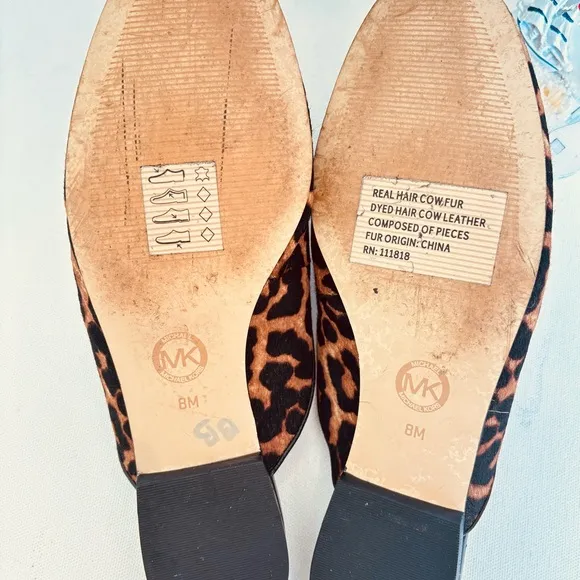 Michael Kors charlton leopard calf hair MULE