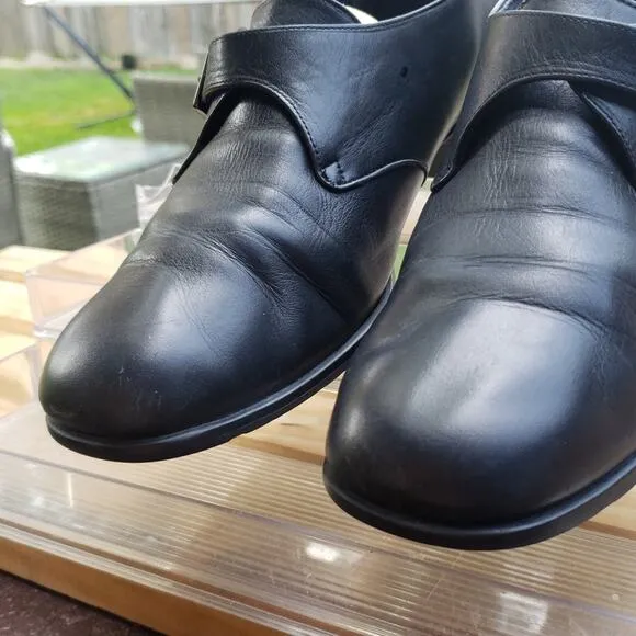 *MUNRO* AMERICAN PROPER SIZE PROPER FIT BLACK SOFT LEATHER OXFORDS* 9.5*