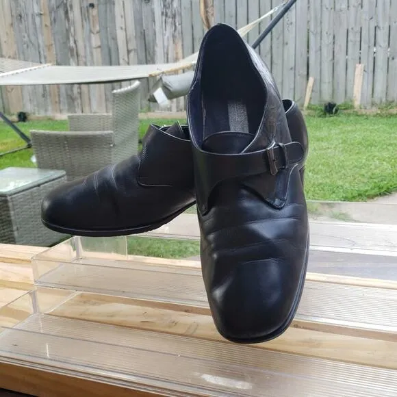 *MUNRO* AMERICAN PROPER SIZE PROPER FIT BLACK SOFT LEATHER OXFORDS* 9.5*