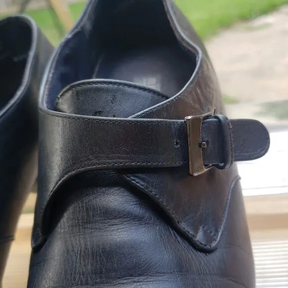 *MUNRO* AMERICAN PROPER SIZE PROPER FIT BLACK SOFT LEATHER OXFORDS* 9.5*
