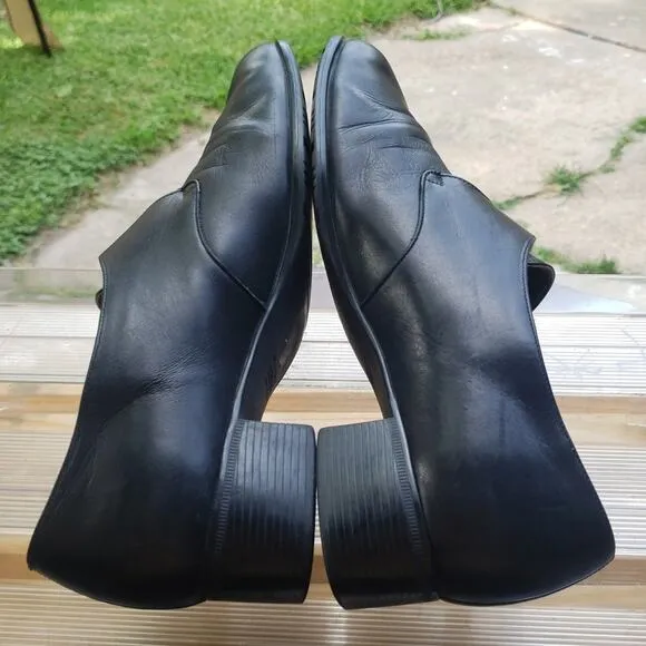 *MUNRO* AMERICAN PROPER SIZE PROPER FIT BLACK SOFT LEATHER OXFORDS* 9.5*
