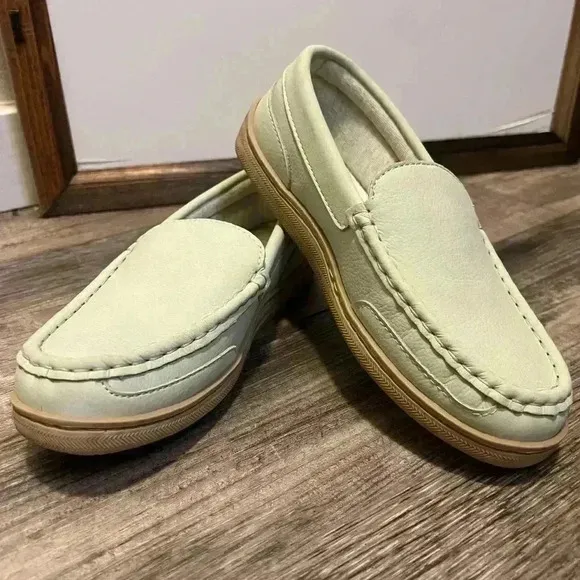 My Slippers All season Moccasin Slip On Casual Loafer Shoes women’s 7 Mint color