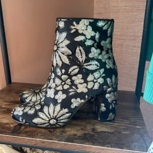 NANETTE LEPORE | from Anthropologie black  With Gold Sequins Lilly Boots shoes
